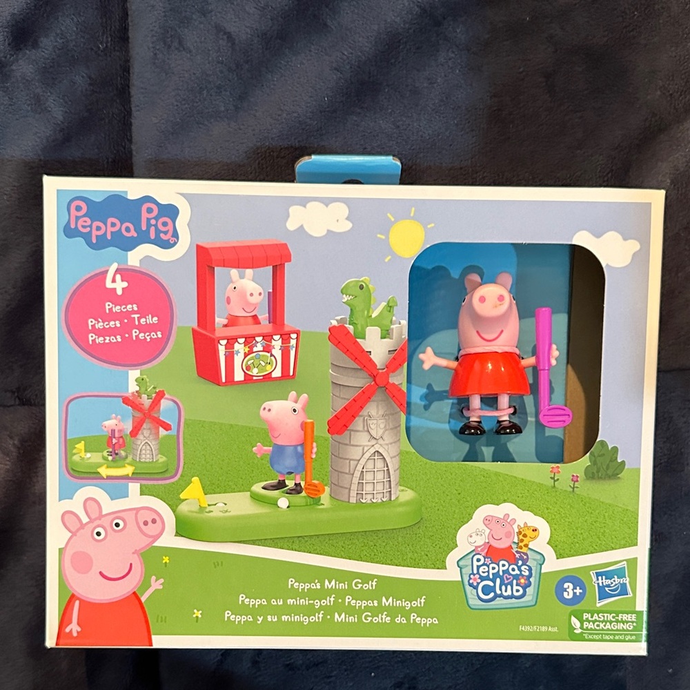 Peppa Pig Mini Golf Playset - Pink, Red, Green, Blue
